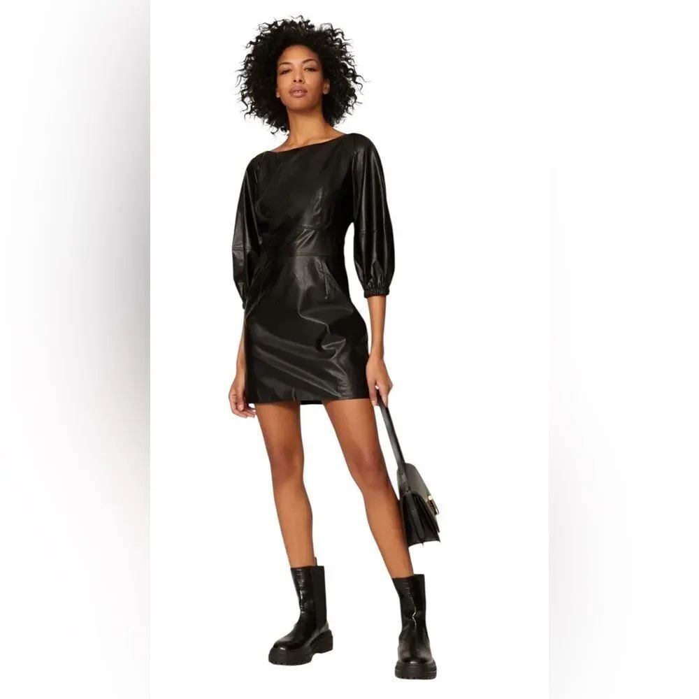 ba&sh Sae Faux Leather Dress Size Small